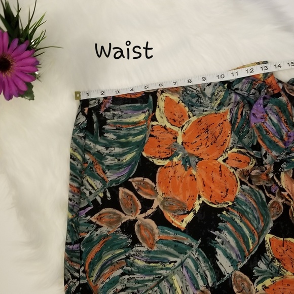 Vintage ❤ Tropical Floral Wrap Maxi Skirt - Picture 5 of 6